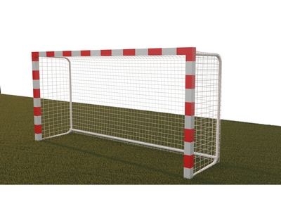 Ворота гандбол - мини-футбол 3х2х1 м, алюминиевый профиль квадратный 80х80 мм, складные