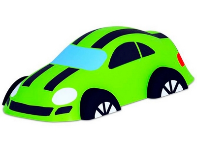 Резиновая фигура «Гоночная машина зеленая»